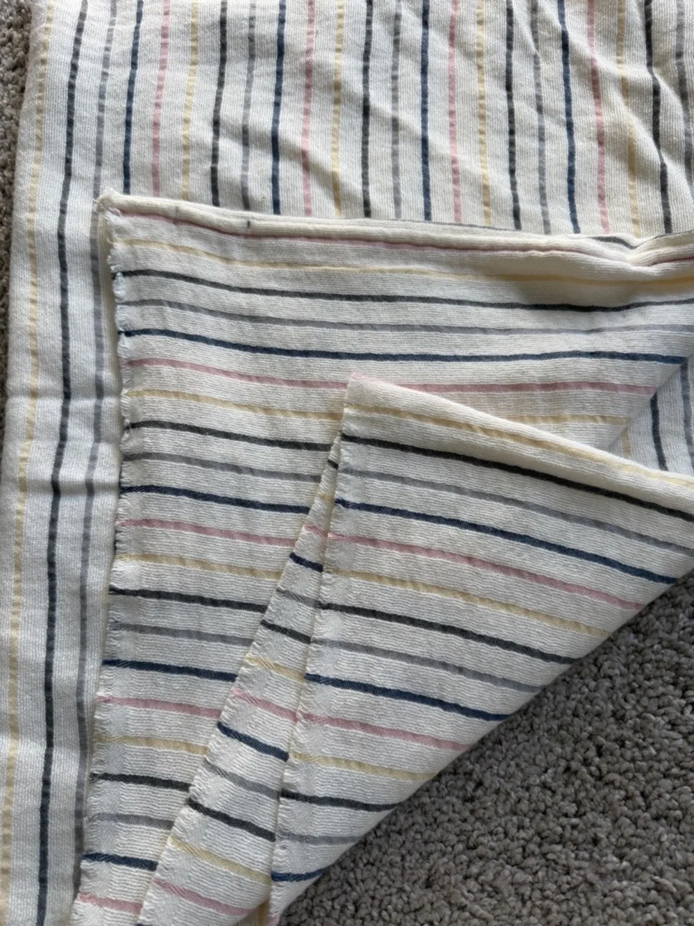 J. Jill NWT Striped Infinity Scarf Rayon Wool Blend Lightweight Loop One‎ Size